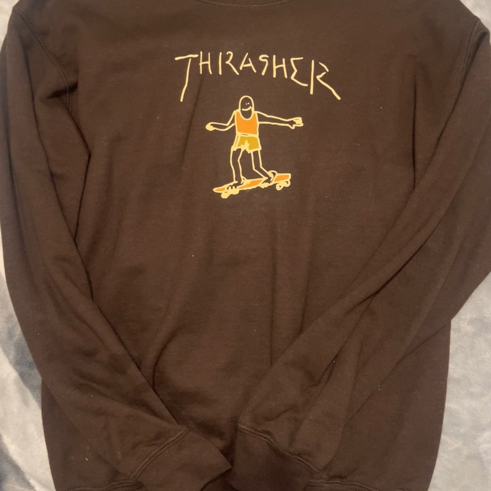 Thrasher brown crewneck